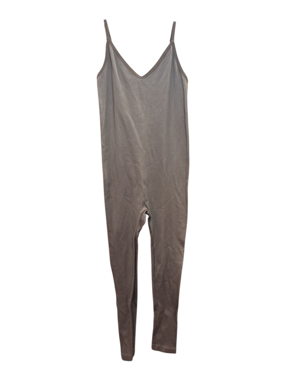 Colsie Ribbed Slim V‑Neck Jumpsuit